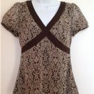 MSRP $44.00 Ann Taylor Loft Petites Women's Printed Top/Blouse/Shirt Size OP