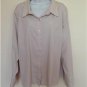 Apt.9 Women's Beige Button Down Shirt/Blouse/Top/Tunic Plus Size 2X Long Sleeves