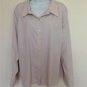 Apt.9 Women's Beige Button Down Shirt/Blouse/Top/Tunic Plus Size 2X Long Sleeves