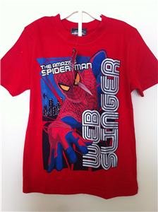 The Amazing Spider-Man ,Red Boy Shirt,Top,Blouse 6,6X 100% Cotton NWT Marvel