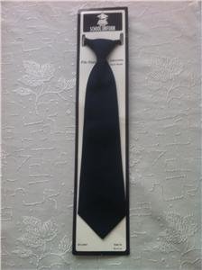 BOY'S PRE-TIED SCHOOL UNIFORM TIE - Size 14-20 Adjustable Neck Tie Navy Blue New