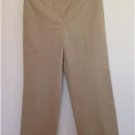Talbots Women's Beige Relaxed Fit Flat Front Pants/Bottoms/Trousers Size 12