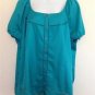 Avenue Women's Green Pretty Button Down Shirt/Blouse/Top/Tunic Plus Size 26/28