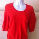 Lands End  Cotton  Thin Cotton  Sweater,Top, Blouse  XS 2-4  Orange New