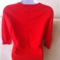 Lands End  Cotton  Thin Cotton  Sweater,Top, Blouse  XS 2-4  Orange New