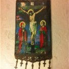 Tapestry -Jesus Cross  Wall hanging,Wall decor Sparky Gold Woven Great gift