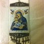 Tapestry - Mary&Jesus Wall hanging,Wall decor Great gift silver  color and blue