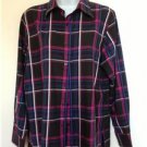 New Foxcroft Women's Purple,Blue, Wrinkle Free Tunic Top Shirt Blouse Size 10
