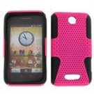 For ZTE X500M Score M Hybrid PINK METRO PCS Snap On Hard Case Cover