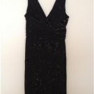 Evan Picone Cocktail ,Black Silver Floral   Club Dress Size 6 From Macys New