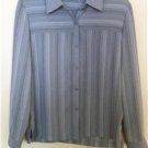 Draper`s& Damon`s Top,Blouse,Shirt Size PS New Striped  White/Gray Polyester