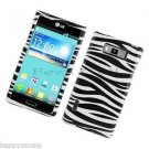 Lg Splendor Venice US730 Zebra Design Hard Snap on Cell Phone Case Cover