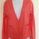 J.Crew Women's Pink Button Down Knit Sweater Cardigan Long Sleeves Size L