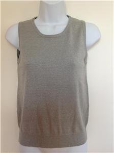 Grace Elements Women's Beautiful Metallic Sleeveless Sequin Top Size S