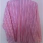 Liz Claiborne Long Sleeve Button Down Shirt,Top,Blouse,Striped New 16 Red/White