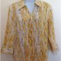 JM collection Women's Button Down Shirt/Blouse/Top/Tunic Size 6 100% Linen