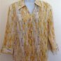 JM collection Women's Button Down Shirt/Blouse/Top/Tunic Size 6 100% Linen
