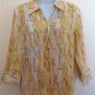 JM collection Women's Button Down Shirt/Blouse/Top/Tunic Size 6 100% Linen