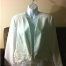 Justin Taylor White Jacket,Blazer,Top Size 14 Nice NWT New