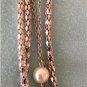 Stylish Necklace Long  Multi  Chains ,Jewellery  with White Pearl &Earring set