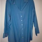 Eddie Bauer Top,Blouse,Shirt Cotton,Stretch,Green ,Wrinkle Resistant Plus 3x New