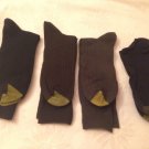Gold Toe Men Black Brown Dress Socks 4 Pairs  New Great