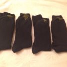 Gold Toe Men Black Crew Socks 4 Pairs  New Great
