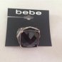 New BEBE Black Silver Color Ring Stretch one size It is great MSRP $24