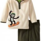 Watch Me Grow by Sesame Street Baby boys Clothes Monkey Top&Pant 3-6 Mont NWT