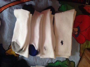 Polo Ralph Lauren  Crew Men White Socks 4 Pcs Great Quality