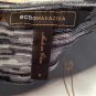 BCBGMAXAZRIA Navy Gray Top Blouse 3/4 Sleeves Size Small Silk Sweater New