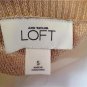 Ann Taylor Loft Shimmery Gold Yellow Color slinky Top Blouse Sweater Size Small