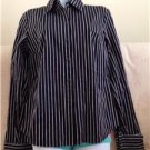Express  Stretch Brand Button Down Black,Pink Purple Shirt Top Blouse Size 10