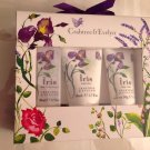 Crabtree & Evelyn Iris 3pc Gift Set Body Lotion Bath Shower Gel Body Cream