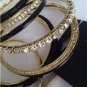 Stylish Multi Bracelet Bangle Set 9 pcs Black and Gold tones Jewelery from deb