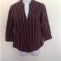 Ben Sherman Women's Striped Button Down Shirt Blouse Top Size S 100% Cotton