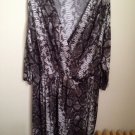New Michael Kors Woman Plus sz 1X Bohemian Python Faux Wrap Dress Java Chocolate