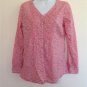 Lands' End Women Red Button Down Shirt/Blouse/Top/Tunic Size XS 2-4 100% Cotton
