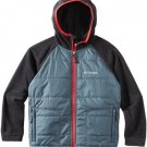 Columbia Boys Fast Trek Hybrid- Hooded, Full Zip Black and Gray Jacket Coat 8