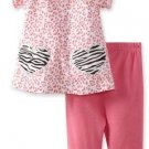 BON BEBE Baby Girls Clothes 2 pcs set  Elastic Waist Legging Pant 3-6 Month NWT