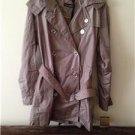 NWT  Steve Madden Brown Taupe Women Rain Coat Trench Size Small Super Gift