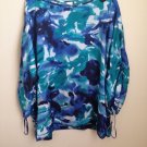 NWT Jones New York Size 2X  Blouse Top Green/ Blue MSRP: $95