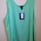 Russell Kemp Plus Women Sleeveless Green Tank Top  Size 4x Msrp $34