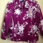 NWOT SUSAN GRAVER STYLE 1X Purple Wh&Auml;&plusmn;te JACKET Blazer Z&Auml;&plusmn;ppered Great