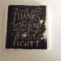 Vintage B&W Bible Verse Set A Tumbled Tile Coasters