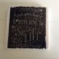 Vintage B&W Bible Verse Set A Tumbled Tile Coasters