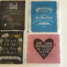 Vintage Colour Bible Verse Set B Tumbled Tile Coasters