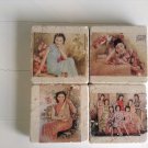 Vintage Oriental Poster Girls Tumbled Tile Coasters