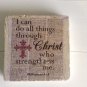 Vintage Bible Verse Tumbled Tile Coasters
