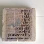 Vintage Bible Verse Tumbled Tile Coasters